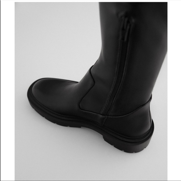 ZARA• over the knee stretch low heel boots - Picture 9 of 14